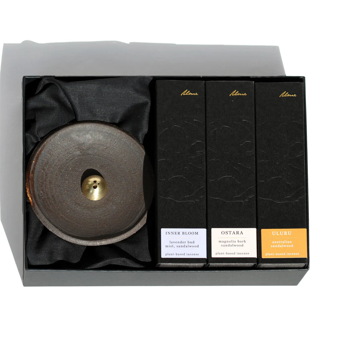 Ume Incense – Mindfulness | Smudging Sæt med Røgelse & Stentøjsskål