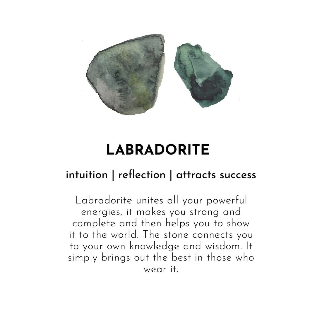 Labradorit Krystal - Polerede Tromlesten