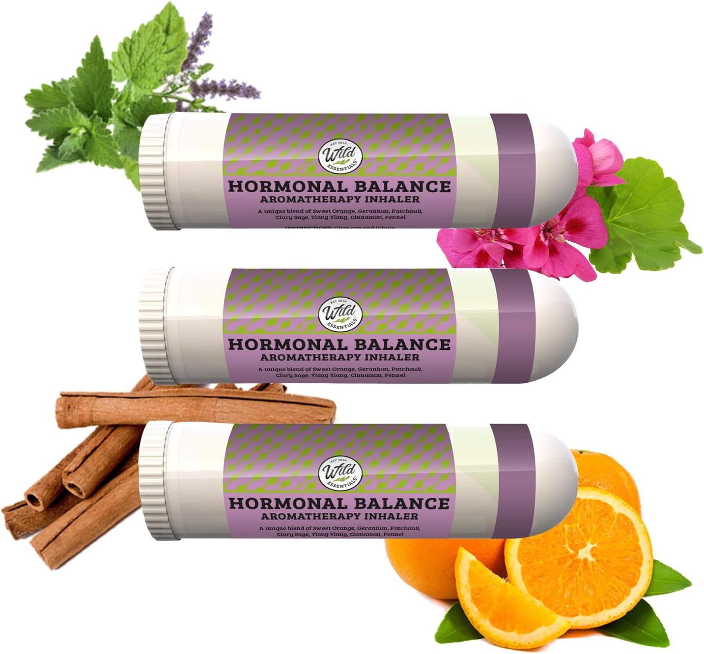 Næseinhalator med hormonal balance æteriske olier, naturlig velvære, aromaterapi, sundhedspleje
