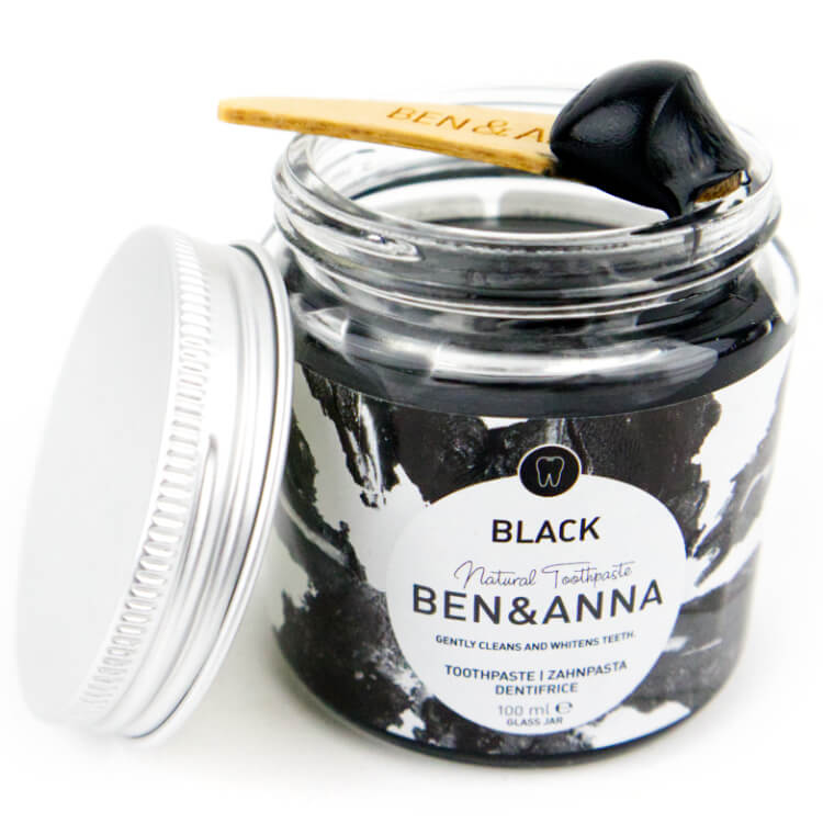 Ben & Anna naturlig tandpasta med aktivt trækul | fluoridfri, vegansk & effektiv mod misfarvninger