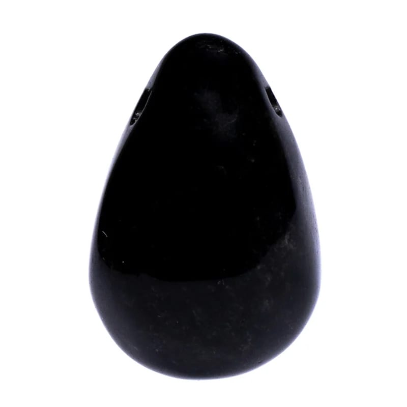 Sort Onyx sten med glat overflade og elegant form