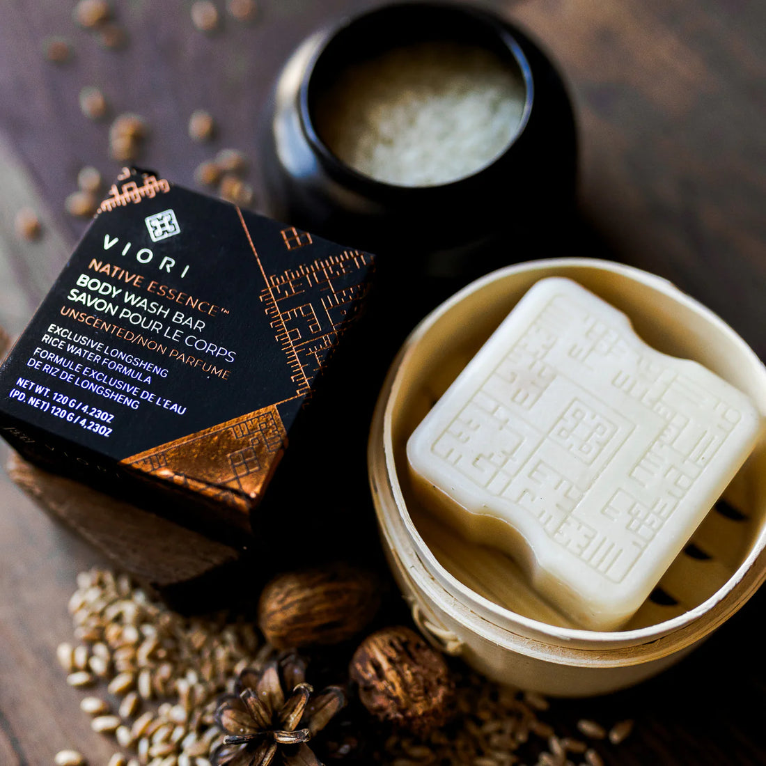 Mild & parfumefri body wash bar med Rice Water – ideel til sensitiv hud.