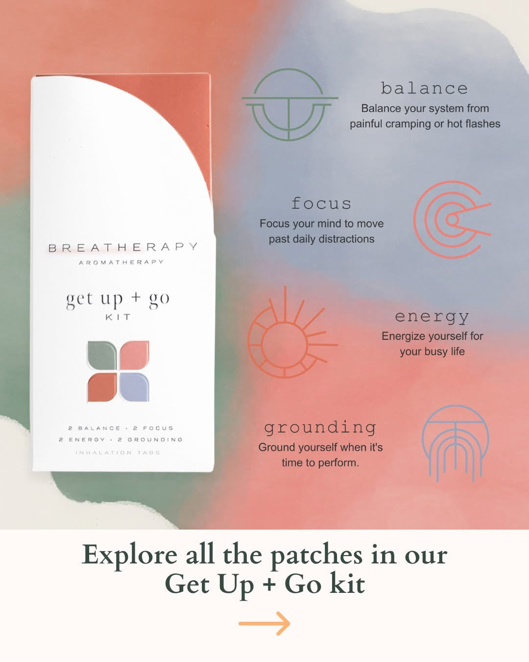 Med Breatherapy Get Up + Go Aromaterapi Patches (8 stk.) får du en fleksibel løsning til at finde energi, koncentration eller ro – lige når du har brug for det.