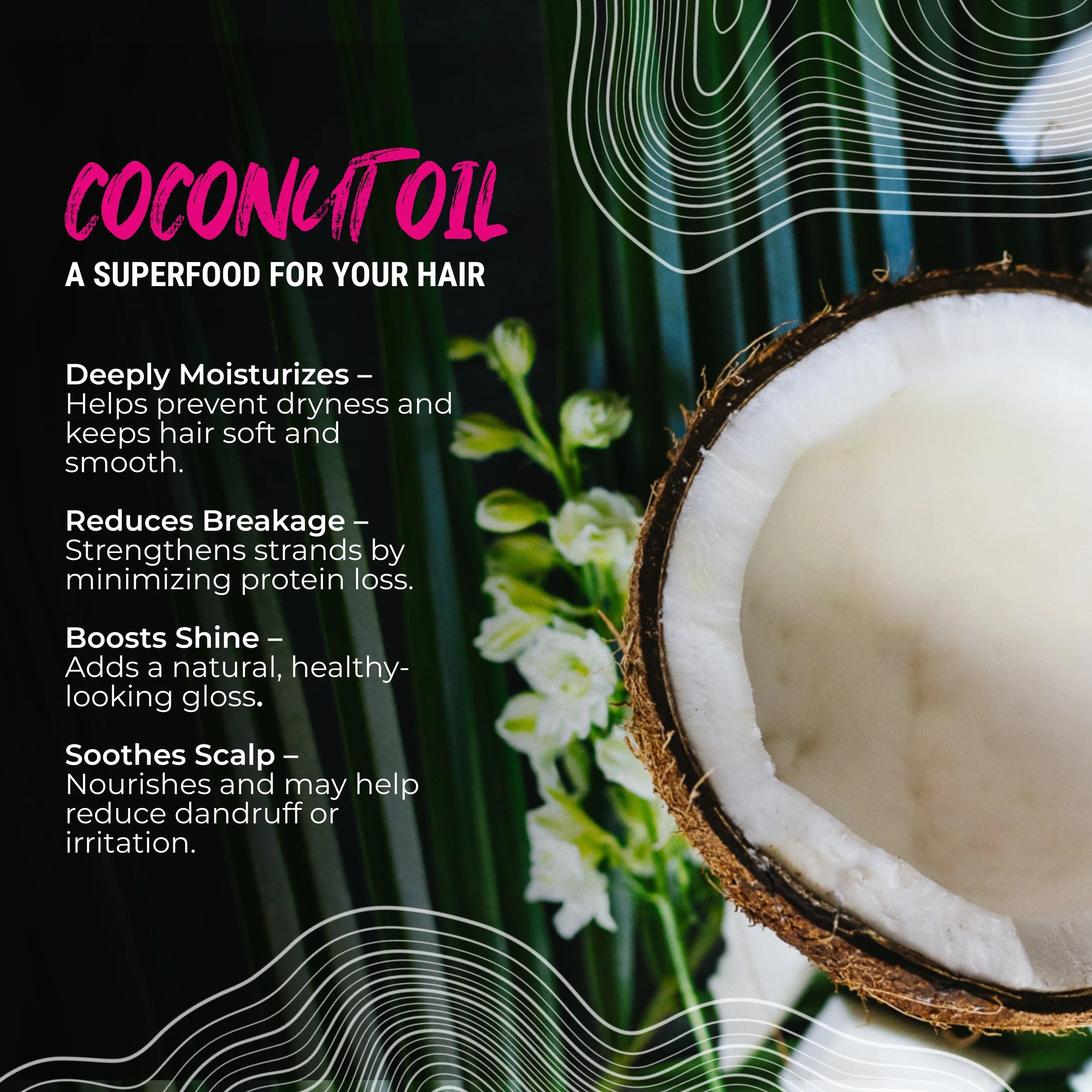 En tropisk shampoo bar med Coconut Bliss & Rice Water, der tilfører fugt, styrke og volumen – perfekt til tørt og skadet hår.