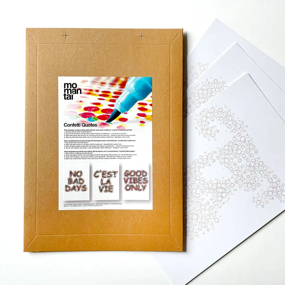 DIY farvelægningssæt med citater – kreativ hobby & mindfulness