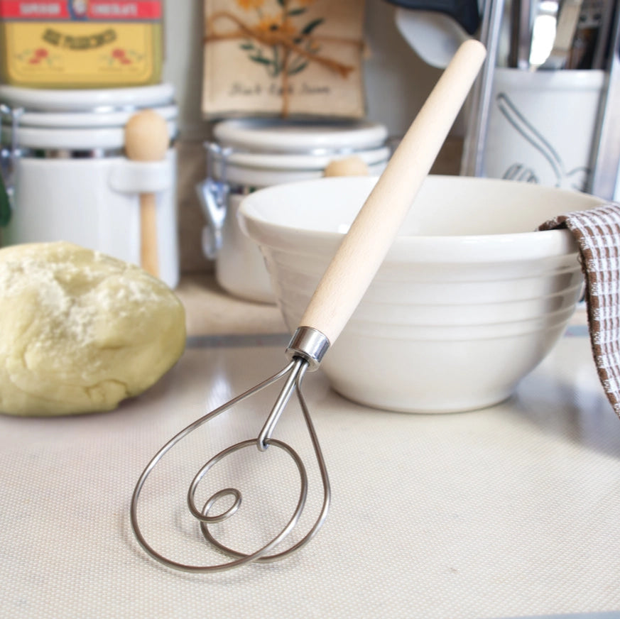 Danish Dough Whisk – Klassisk dansk dejrører | Effektiv til brøddej, kagedej & fars