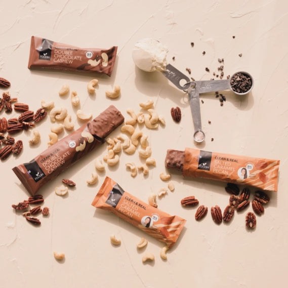Foodin Double Chocolate Cashew Protein Bar – Ren chokolade, sprøde cashewsnødder | 19 g protein
