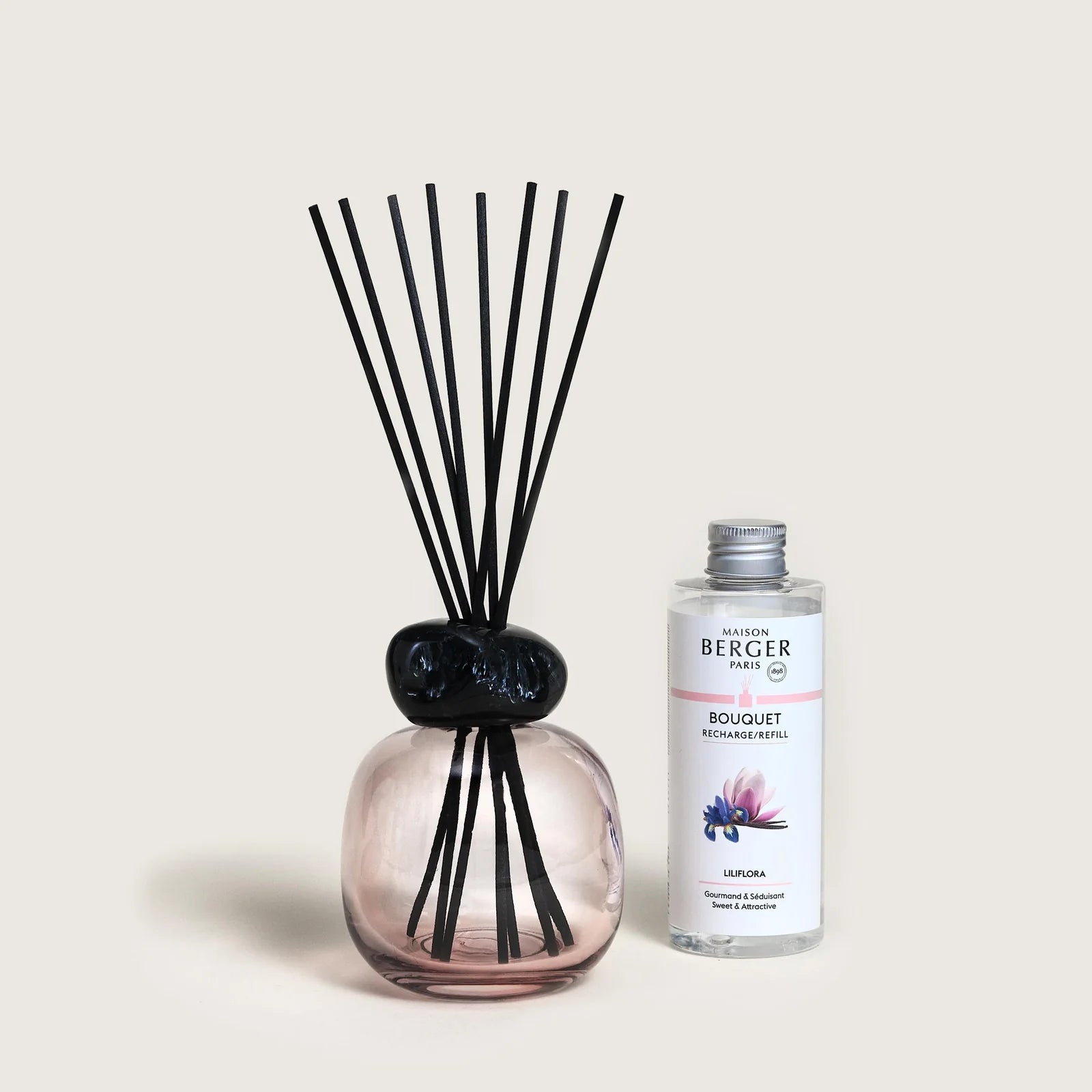 Maison Berger duftpinde med Liliflora | Pink Mineral flakon
