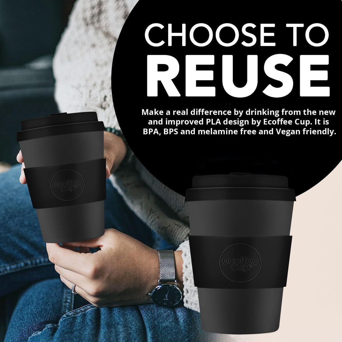 Ecoffee Cup - Genanvendelig kaffekop – Bæredygtigt & plantebaseret valg til din kaffe-to-go