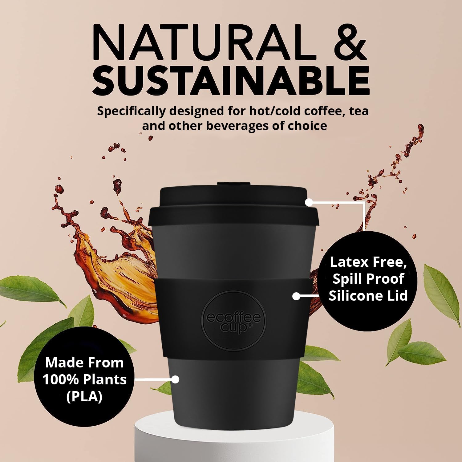 Ecoffee Cup - Genanvendelig kaffekop – Bæredygtigt & plantebaseret valg til din kaffe-to-go