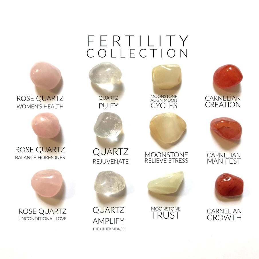 Fertility krystal kit | Krystaller til frugtbarhed, håb & nye begyndelser