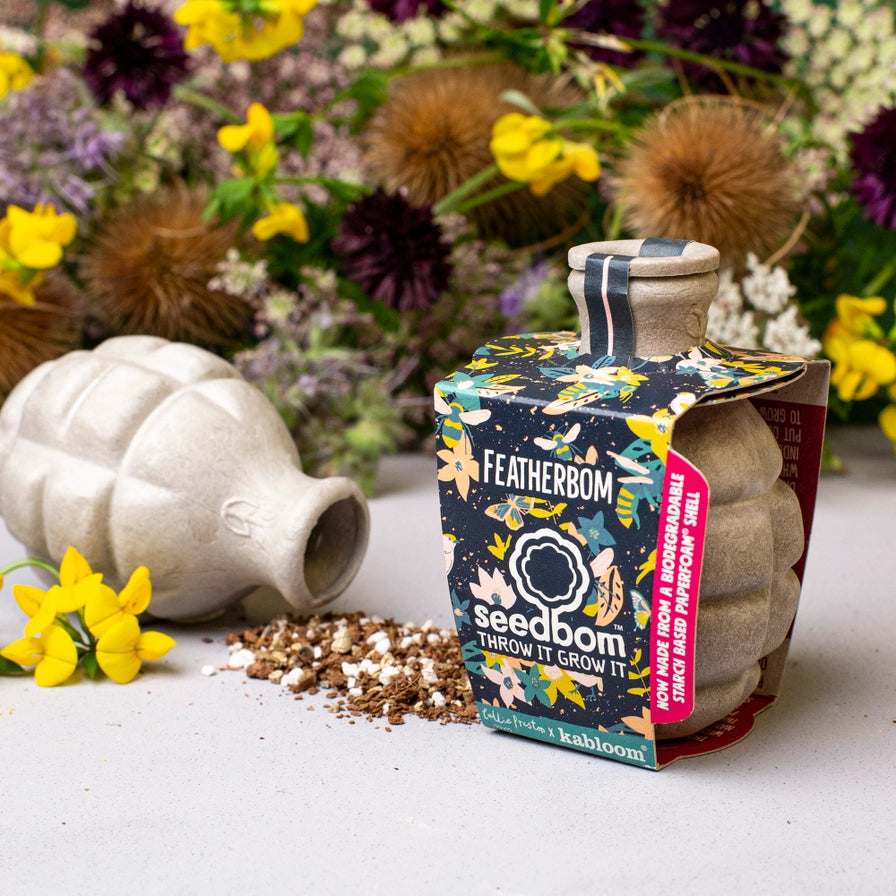 Kabloom Featherbom | Frøbombe til fugle | Økologiske vilde blomsterfrø til biodiversitet