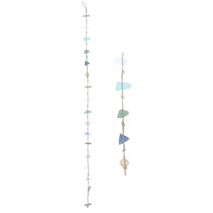 Guirlande med Seaglass | 130 cm havglas mobil