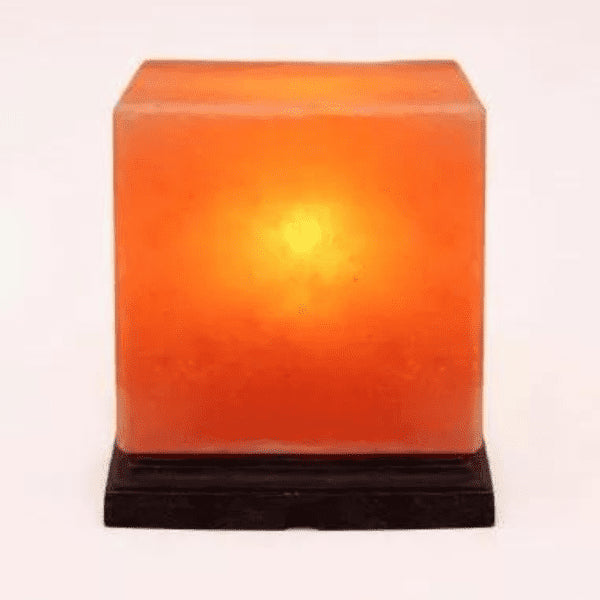 Cube Himalaya saltlampe – Moderne naturdesign med varm, beroligende belysning