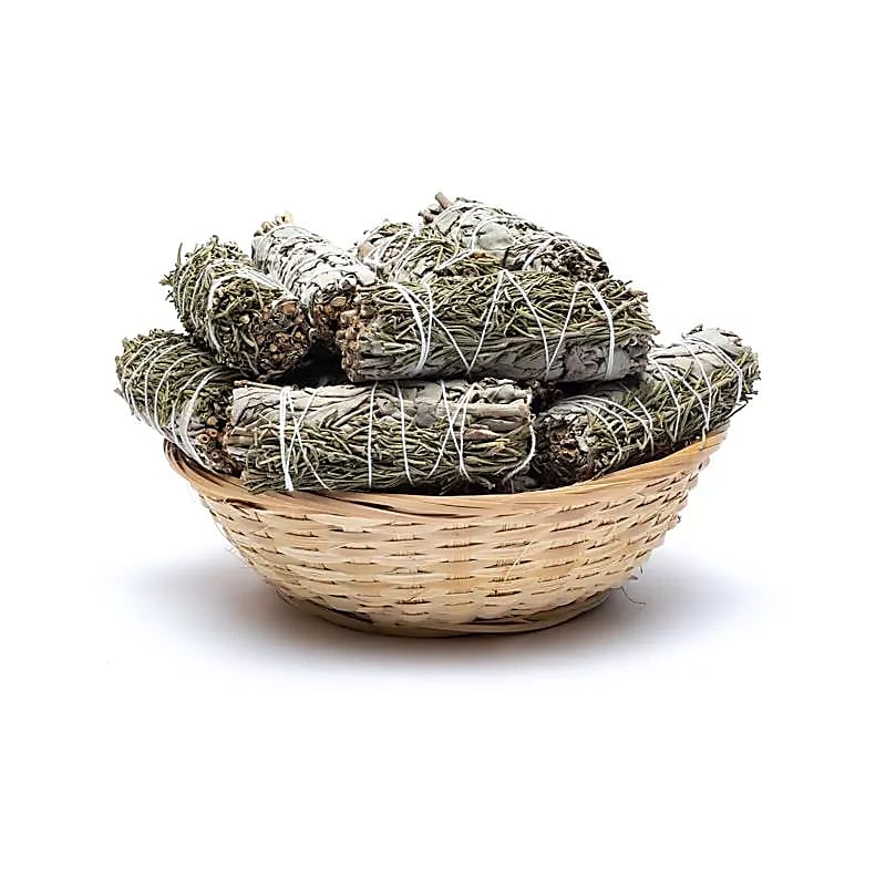 Salvie & rosmarin Smudging Stick | Naturligt røgelsesbundt til overblik