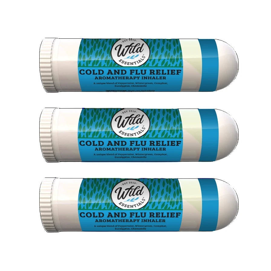 Cool & flue relief næseinhalator med æteriske olier | Naturlig lindring ved influenza & forkølelse