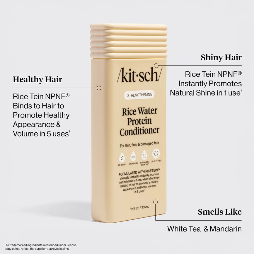 KITSCH Rice Water Protein Shampoo & Conditioner - Volumen & Hårvækst