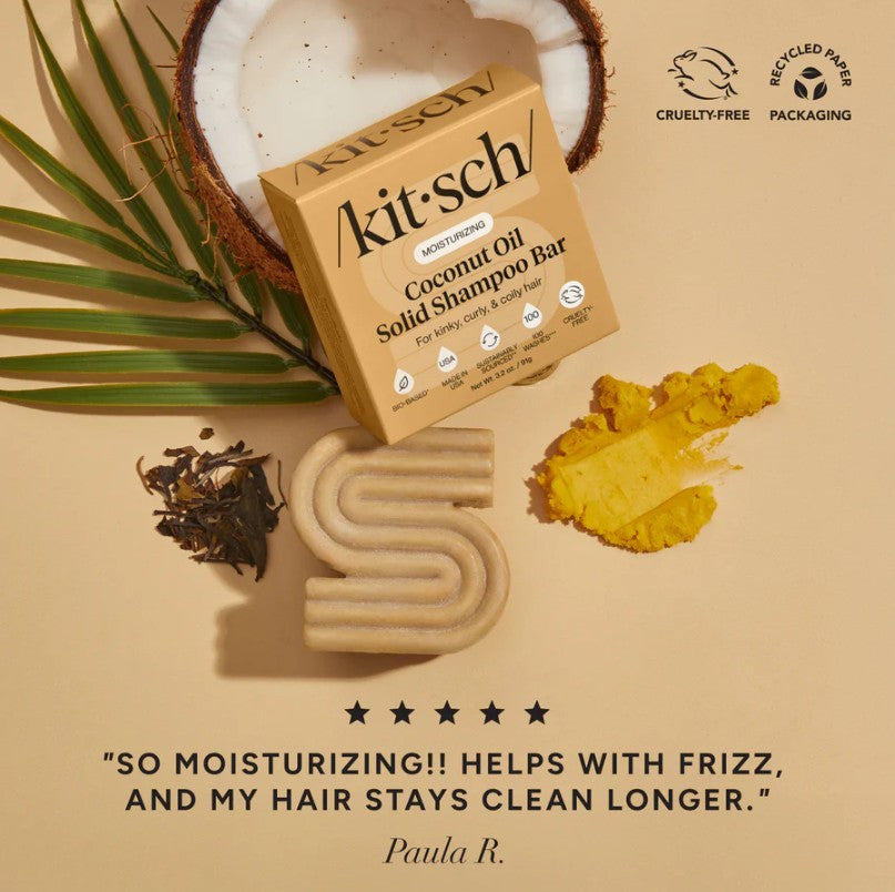 KITSCH Coconut Oil Shampoo bar - blødgør & genopretter | Tørt & beskadiget hår
