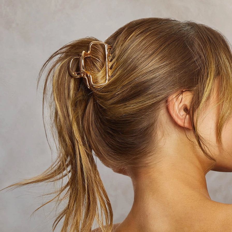 KITSCH Hårklemme - guld | Open Shape Claw Clip