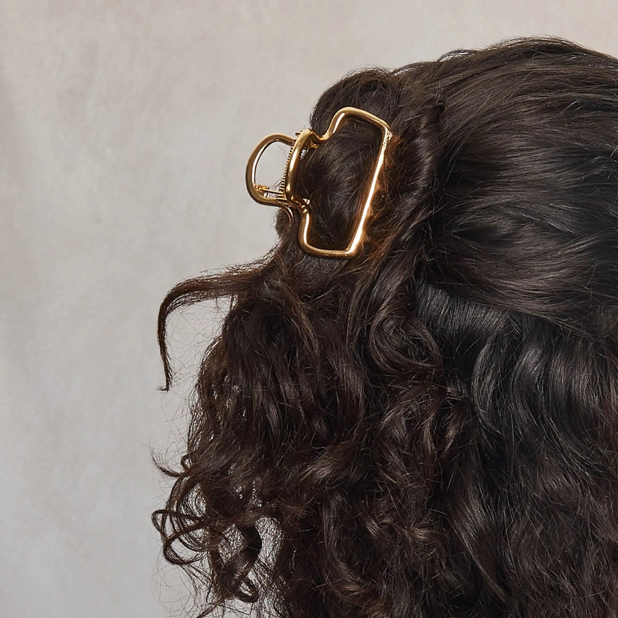 KITSCH Hårklemme - guld | Open Shape Claw Clip