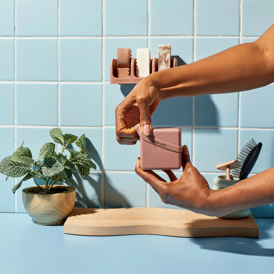 KITSCH Travelcase med 2 rum - opbevaring til shampoo & conditioner bars