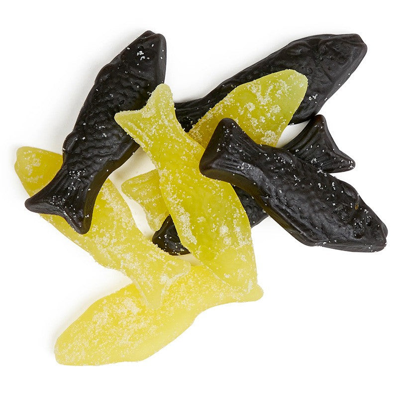 Kolsvart Sød Lakrids & Sur Citron – vegansk og glutenfri gourmet slik. Perfekt balance mellem blød lakrids og frisk-syrlig citron.