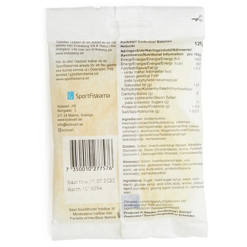 Vegansk & glutenfri vingummi fra Kolsvart med frisk hyldeblomst. Håndlavet i Sverige – bæredygtigt, naturligt og uimodståeligt.