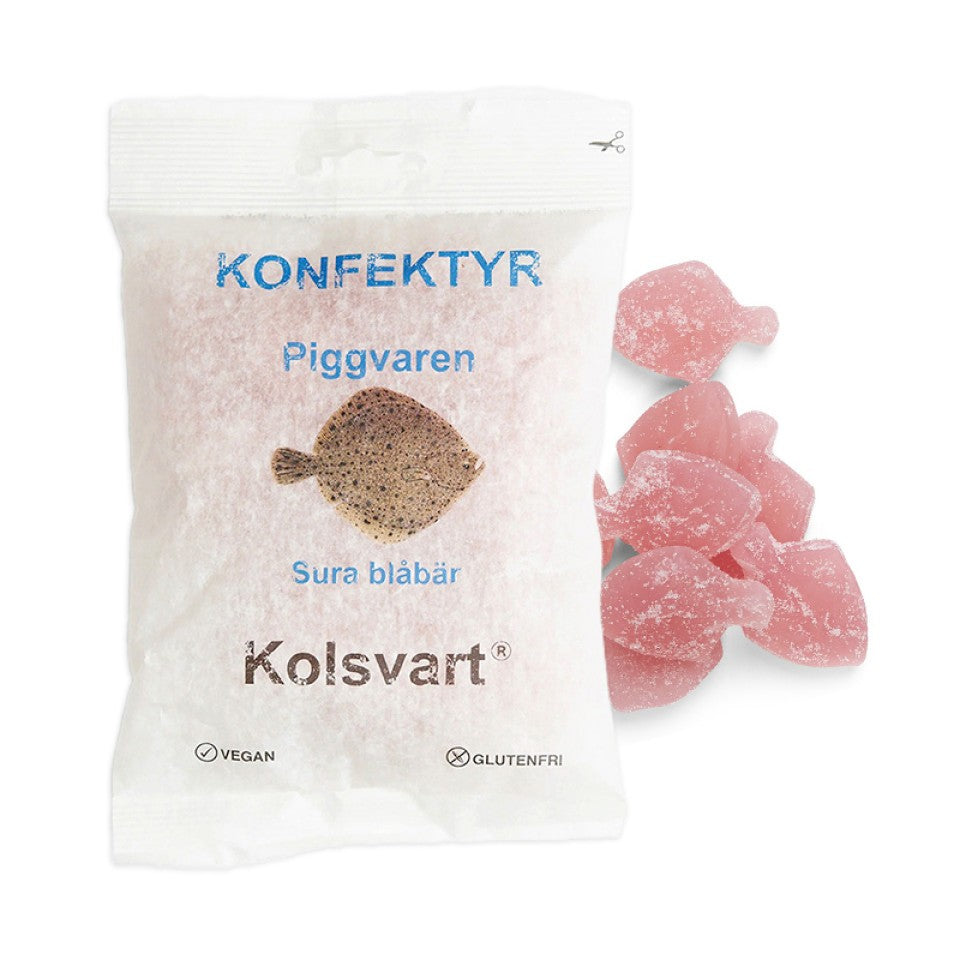 Vegansk & glutenfri vingummi fra Kolsvart med frisk smag af blåbær og solbær. Håndlavet i Sverige – bæredygtig, naturlig og uimodståelig.