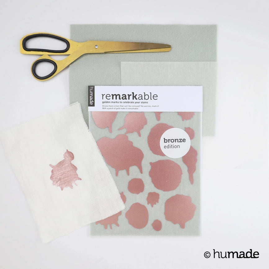 Kintsugi reparationssæt med guld, bronze & sølv | Tekstil strygemærker