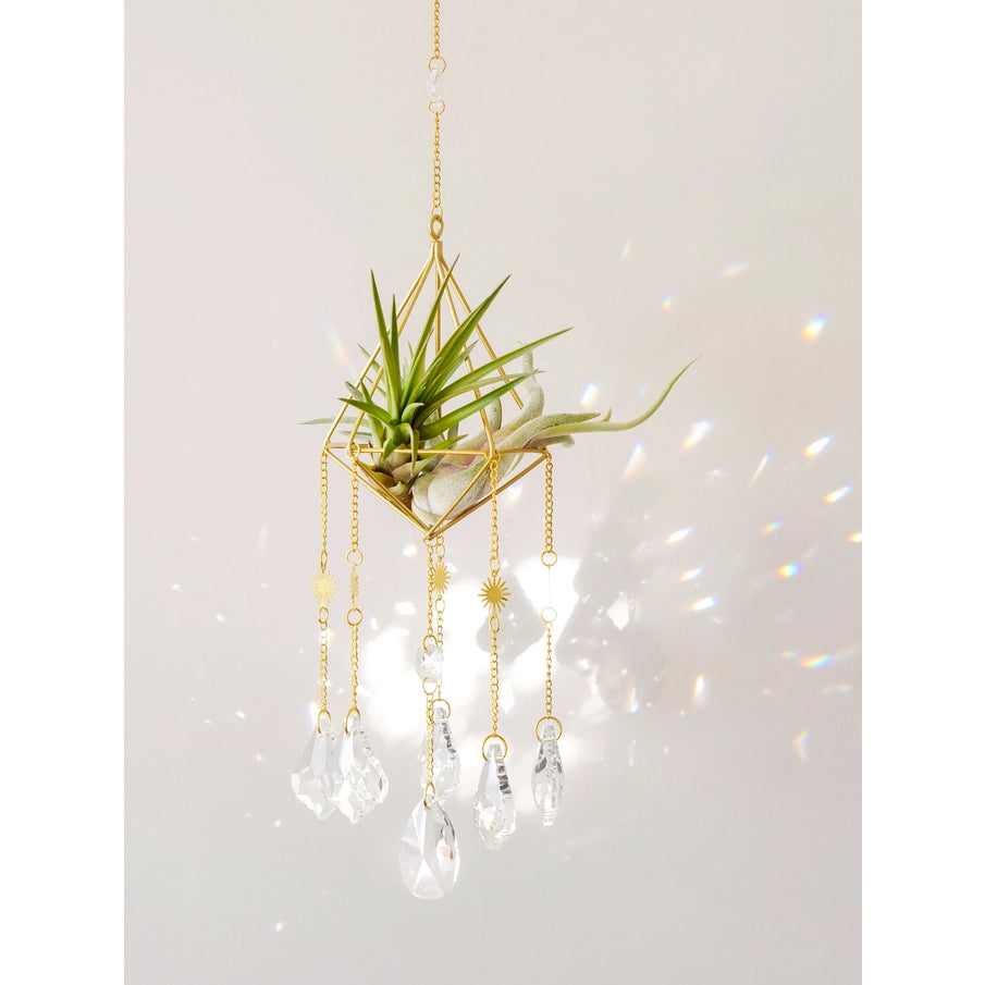 Krystaluro med prismer | Magi- & solfanger – Håndlavet uro med krystalprismer