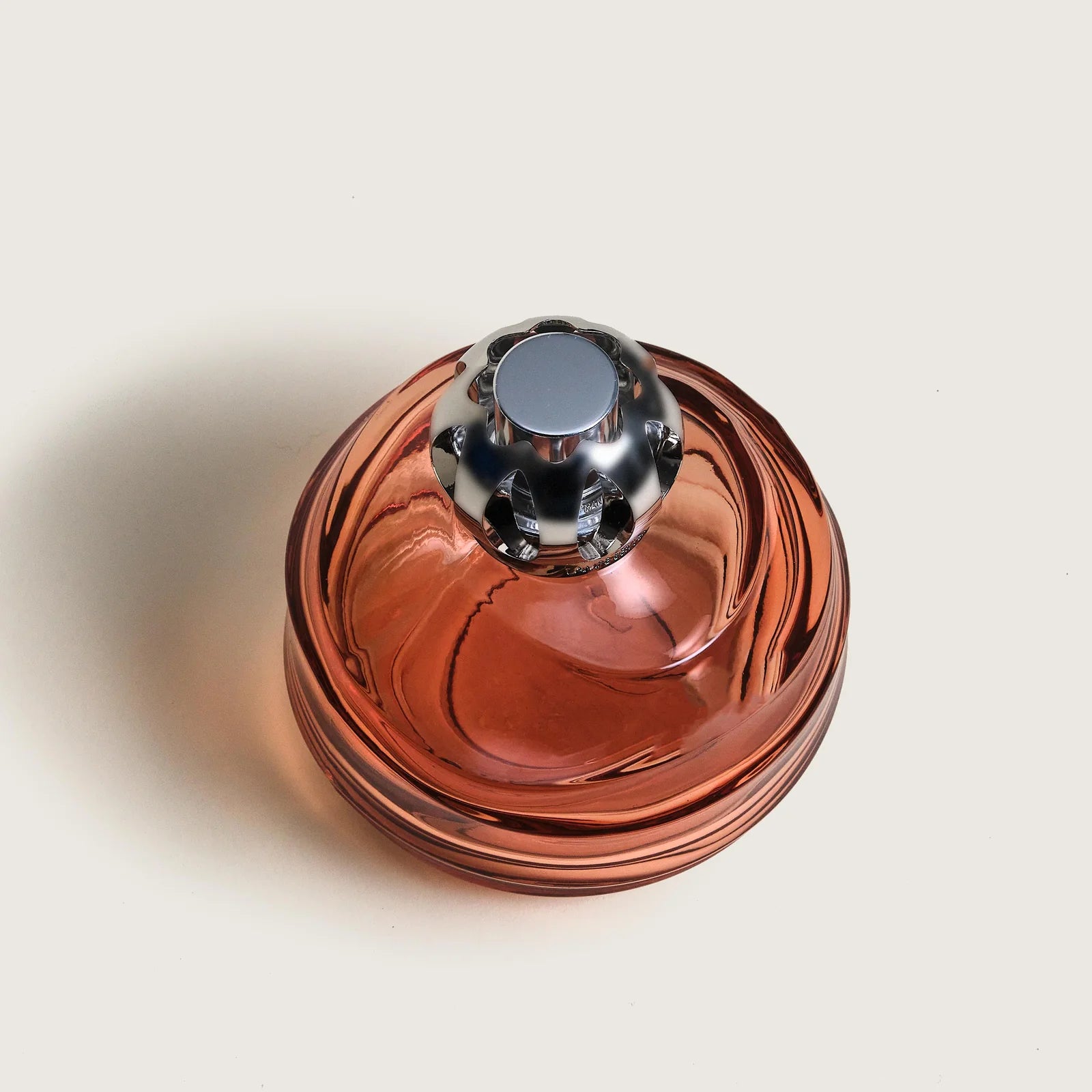 Maison Berger Amber Pink Echo – elegant duftlampe & luftrenser i rosa amber farvet glas