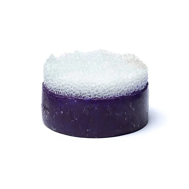 Saules Riga sæbesvamp med kokosolie & lavendel | beroligende & eksfolierende spa-sæbe