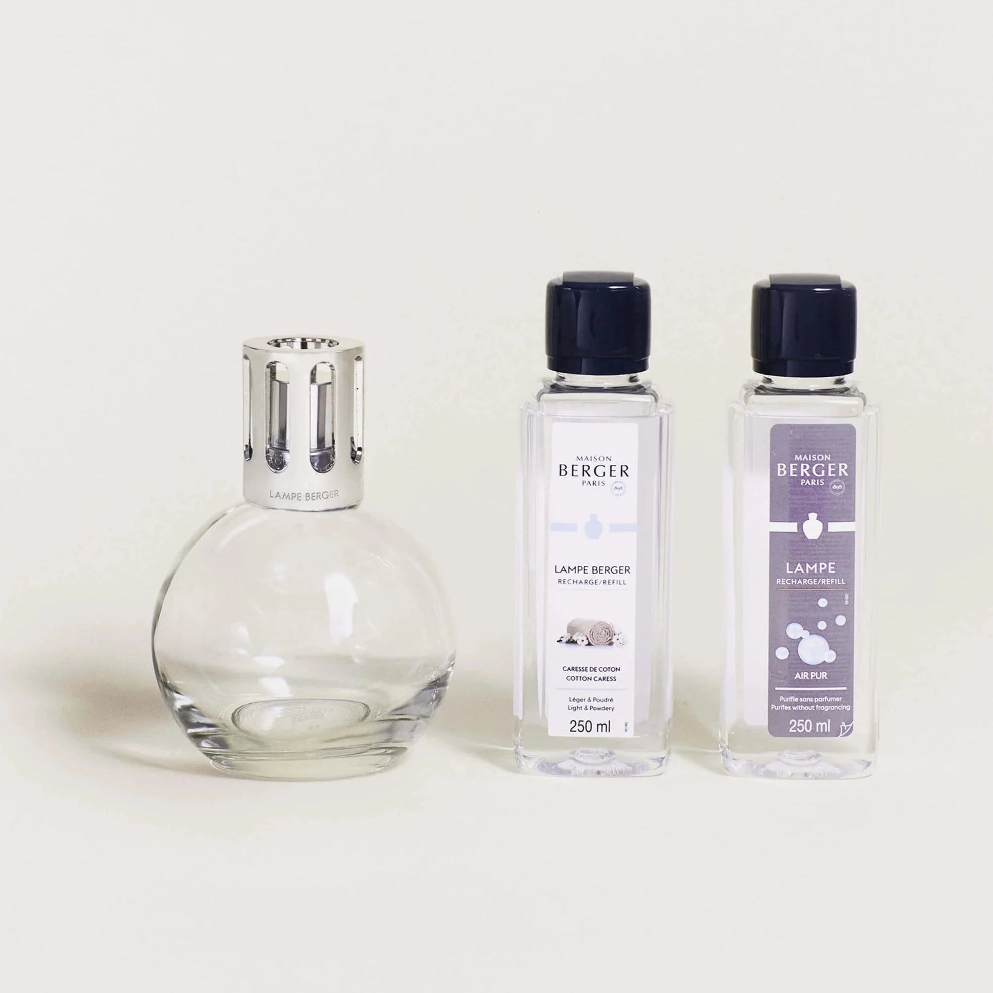 Maison Berger duftlampe Essential | Komplet sæt med Cotton Caress & Neutral Air Pur refill