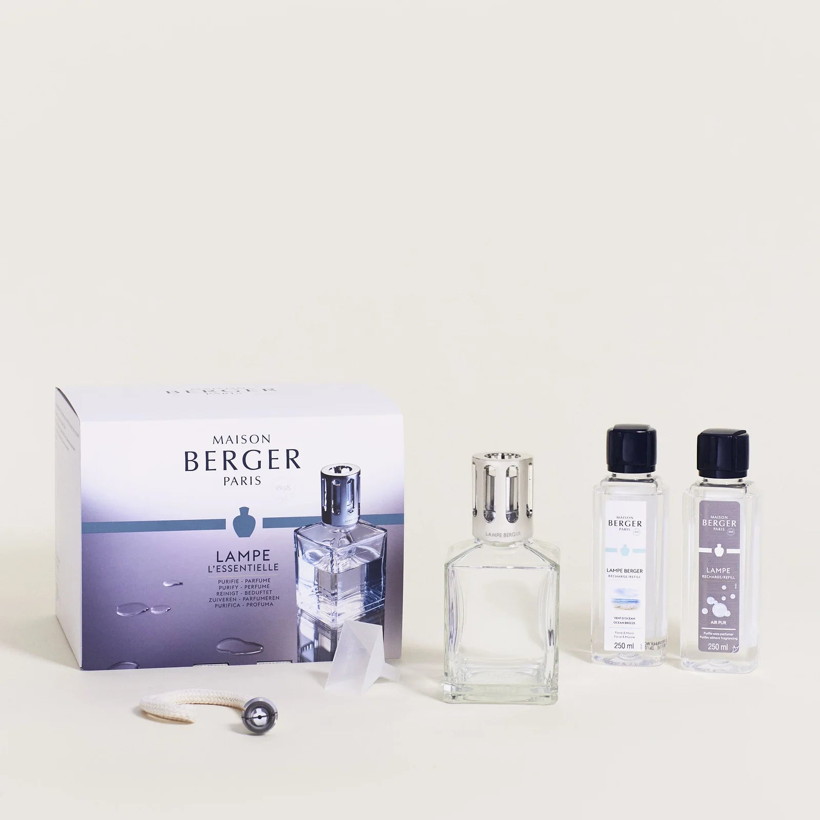 Maison Berger duftlampe Essential | Komplet sæt med Ocean Breeze & Neutral Air Pur