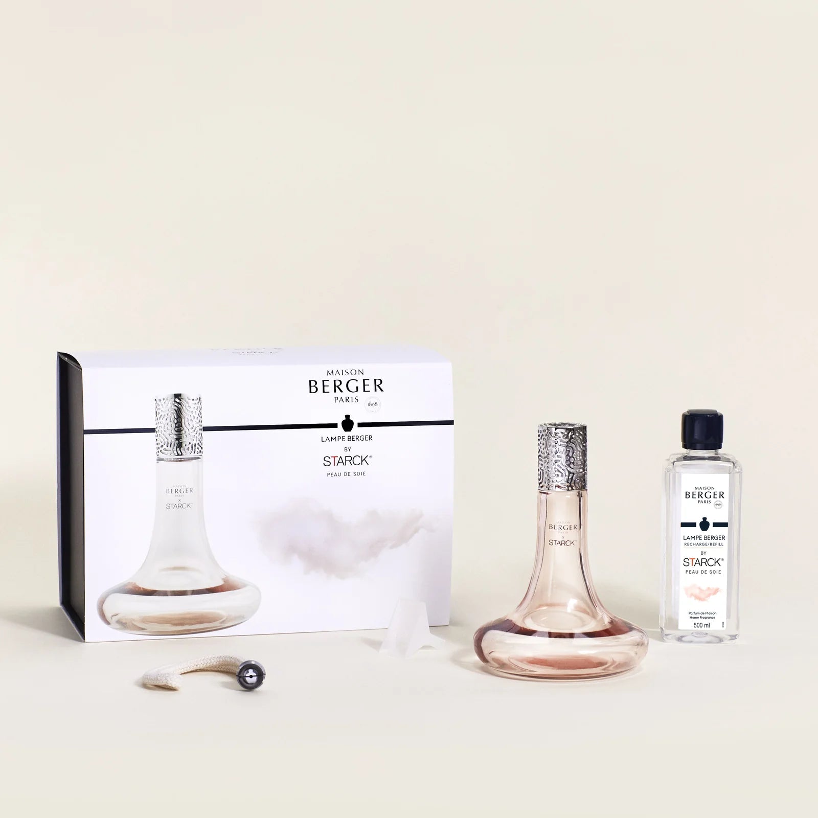 Maison Berger duftlampe Philippe Starck | Komplet sæt med Peau de Soie duft