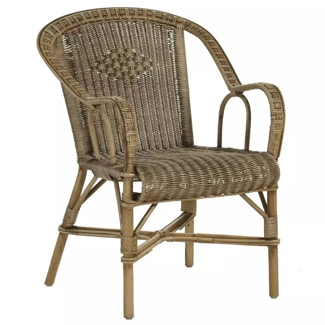 RATTAN SPISESTOL MED ARMLÆN MARCEL | KOK MAISON