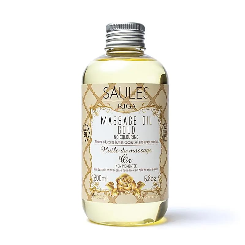 Saules Riga Body- & massageolie – Gold | grapefrugt, mandarin, mynte, kanel, rosenblade, amber & patchouli