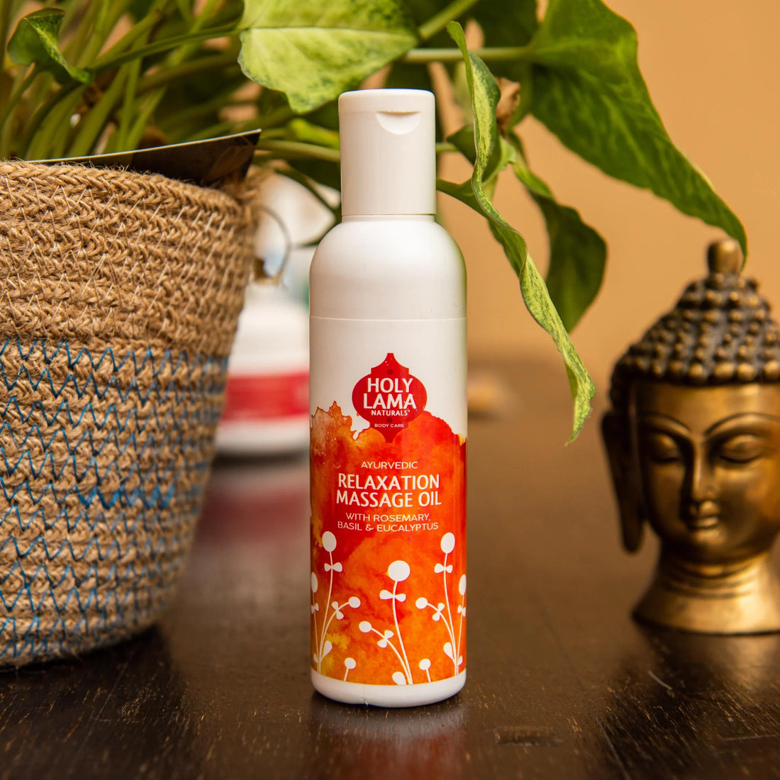 Holy lama Relaxation body oil med rosmarin, basilikum & eukalyptus - Ayurvedisk kvalitet