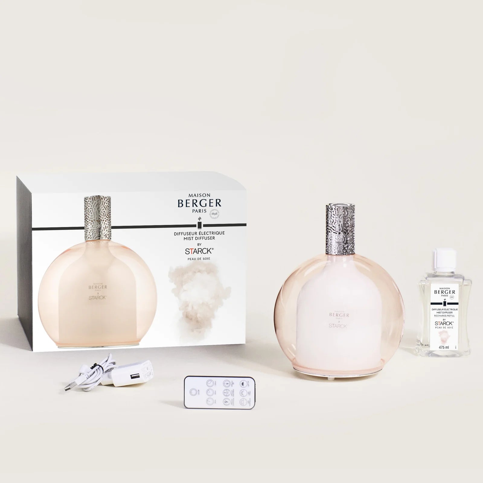 Philippe Starck Diffuser & Peau de Soie – et luksuriøst diffuser-sæt, der indhyller dit hjem i lethed, mystik og sofistikeret ro med et ikonisk design.