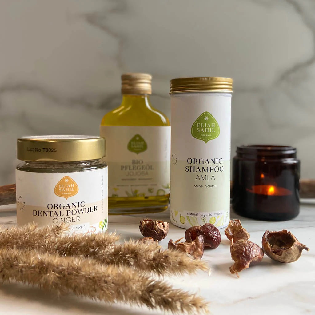 Eliah Sahil Organic dental powder - naturlig & økologisk tandpasta med ginseng & nelliker