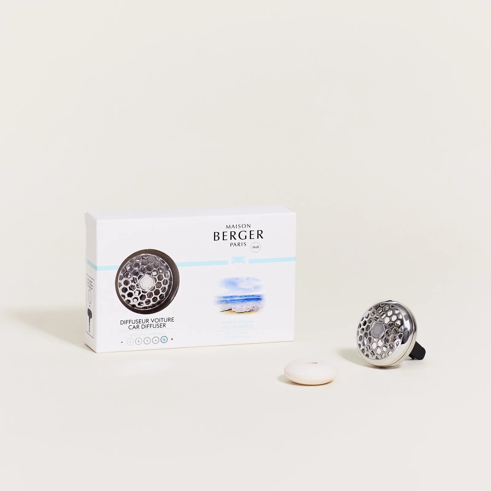 Maison Berger Bildiffuser & Ocean Breeze - Luftfrisker til bil