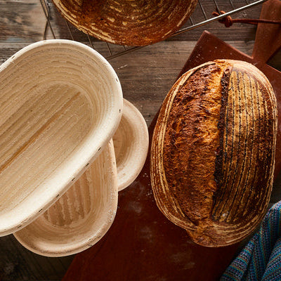 Ibili Oval hævekurv i rattan | Perfekt til surdejsbrød & rustik brød