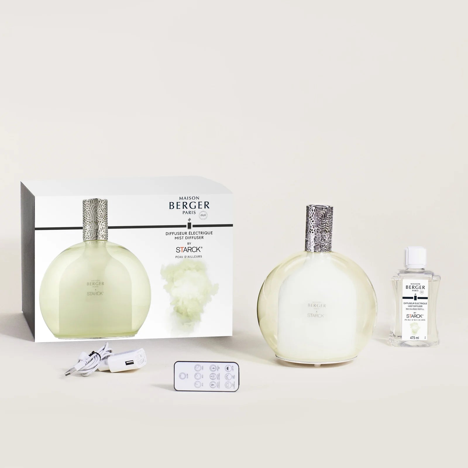 Maison Berger Aroma Diffuser Philippe Starck | Komplet sæt med Peau d`Ailleurs