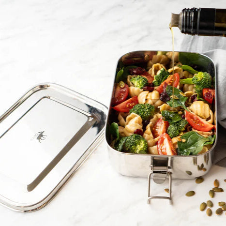 Pulito PureLunchBox large | Stor lufttæt madkasse i rustfrit stål – perfekt til salater & frokost