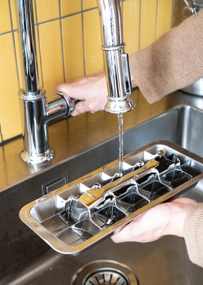 Pulito IceCubeTray | Isterningebakke i rustfrit stål – plastikfri, holdbar & perfekt til is og babymad