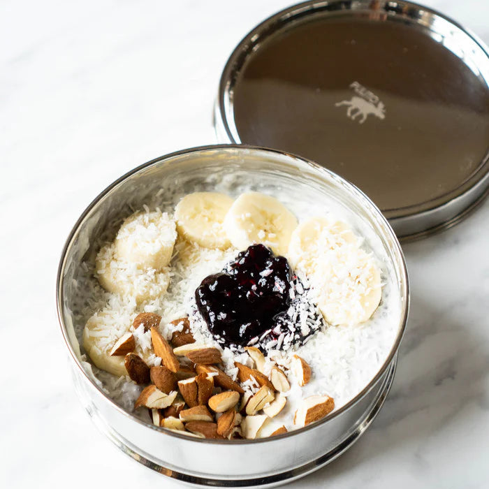 Pulito PureLunchBox Bento | Lufttæt madkasse i rustfrit stål med 2 rum