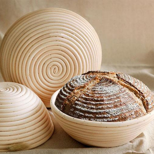 Ibili Rund hævekurv i rattan | Perfekt til surdejsbrød & rustik brød