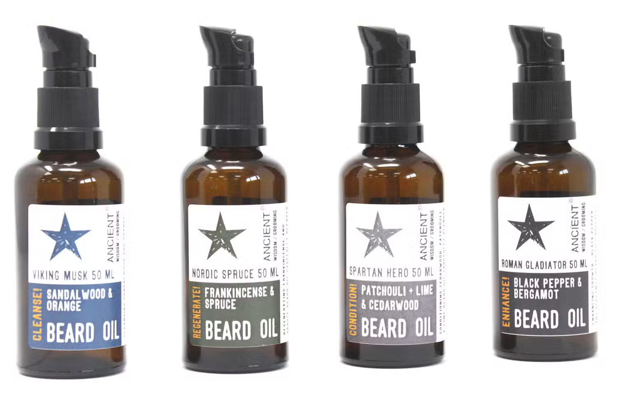 Roman Gladiator skægolie | Sort peber & bergamot