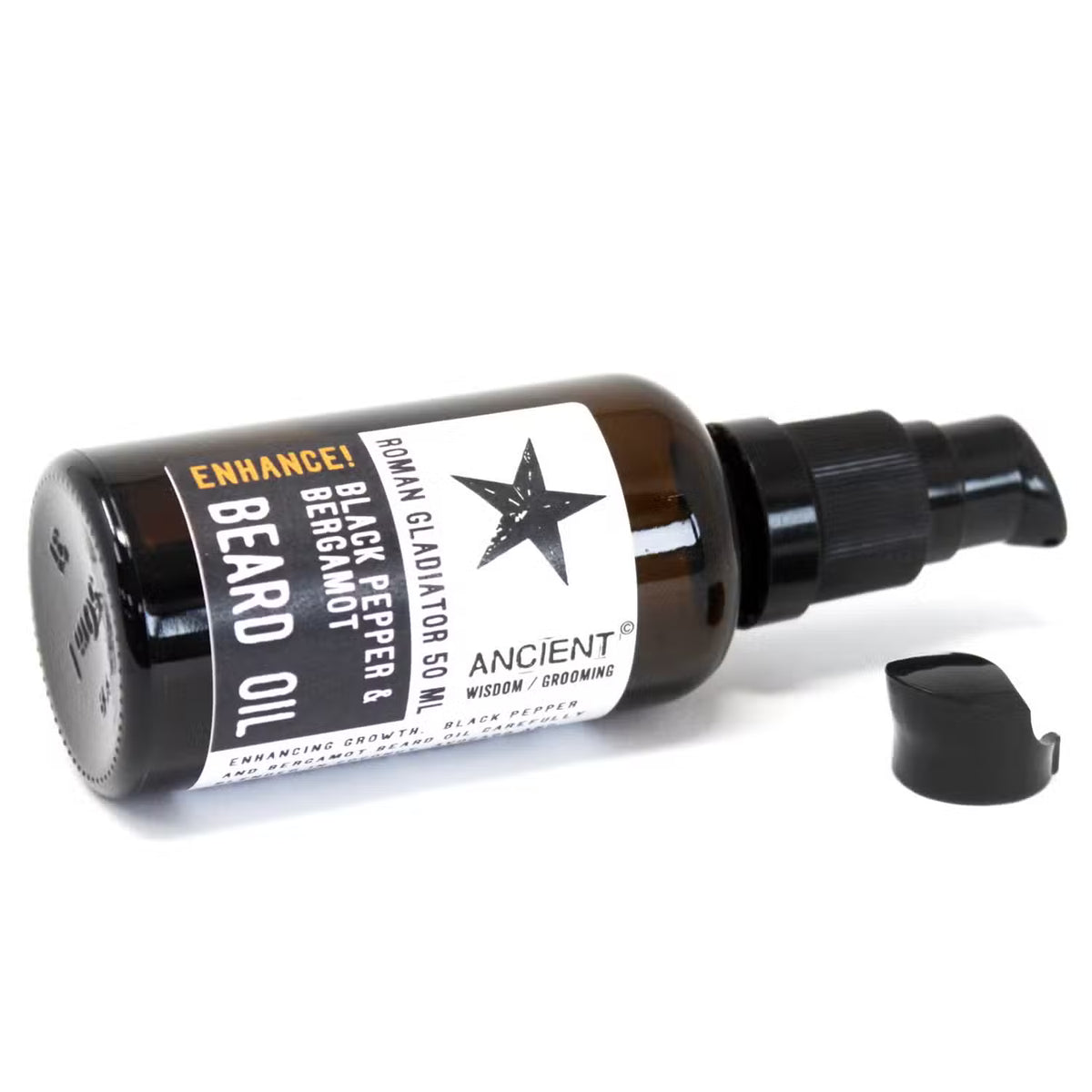 Roman Gladiator skægolie | Sort peber & bergamot
