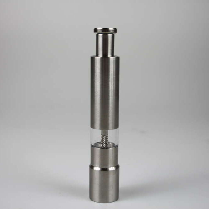 Single-Hand kværn | Rustfrit stål – praktisk én-hånds salt- & peberkværn fra Salzwerk Berlin